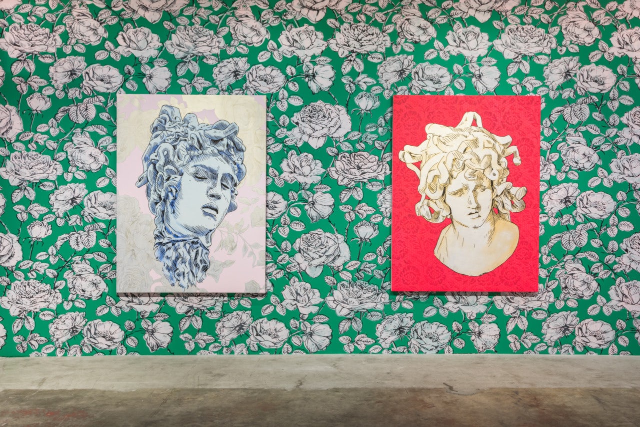 Original Medusa paintings in "Bad Feminist" exhibition at Ever Gold [Projects] Nov 2019