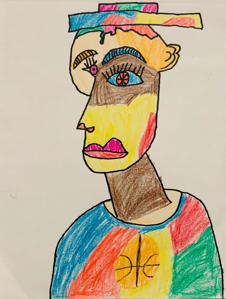 Drawing inspired by Pablo Picasso (age 9)